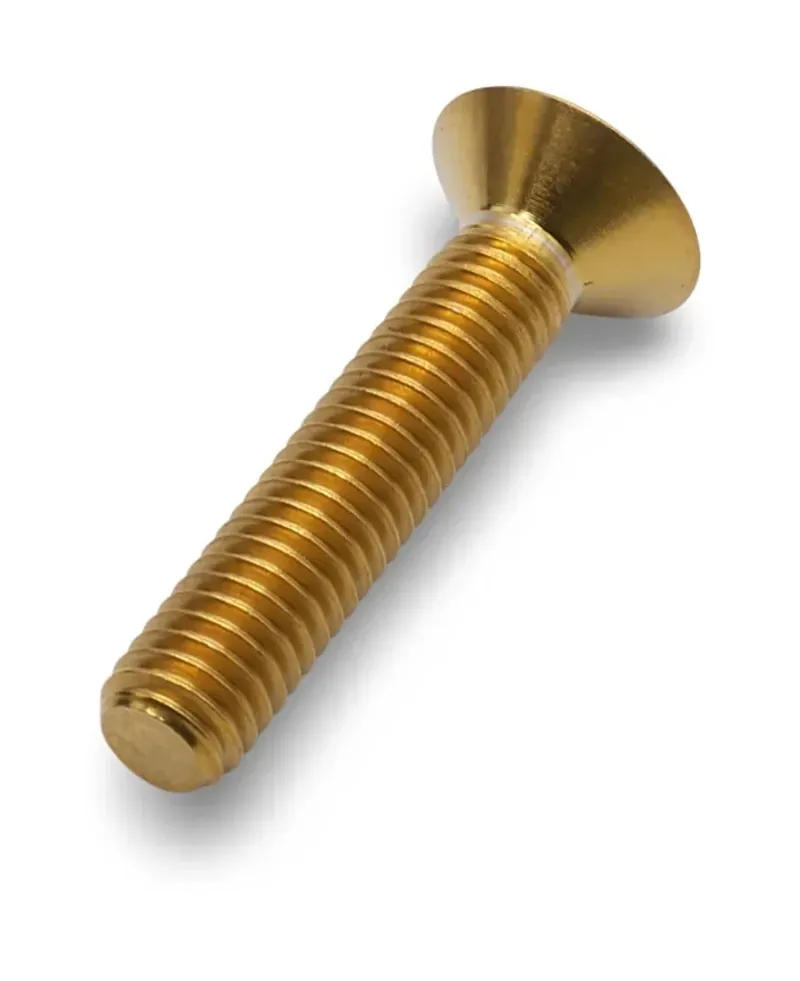 Framesandgear Titanium Top Cap Bolt M6 X 30 flat Head Gold-1