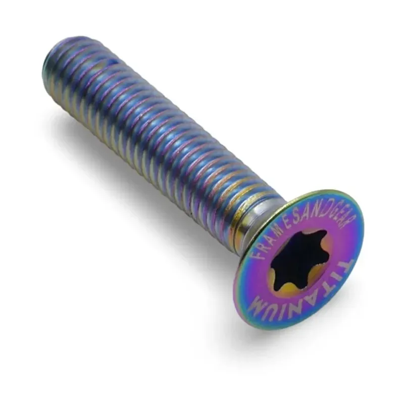 Framesandgear Titanium Top Cap Bolt M6 X 30 flat Head Oil Slick
