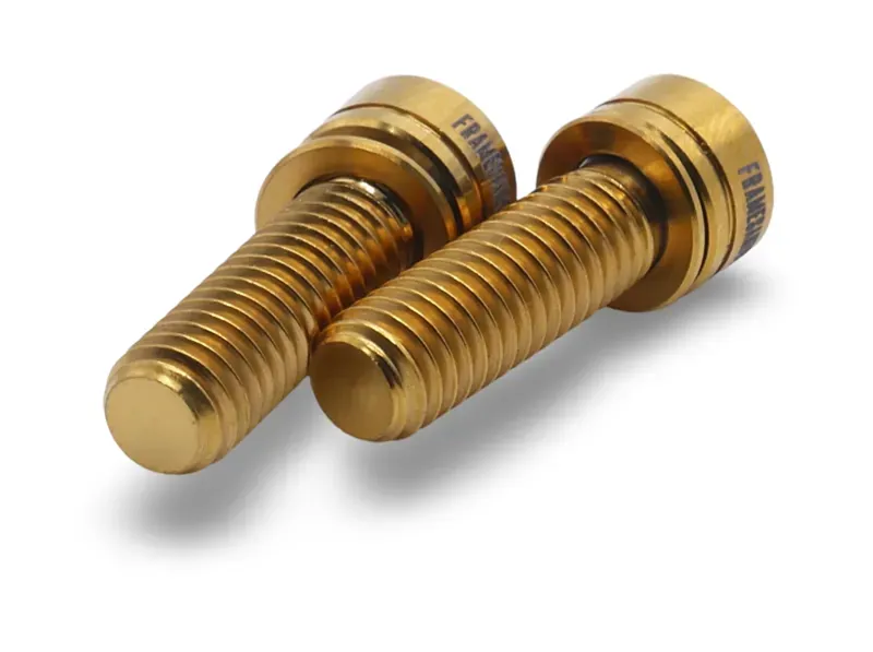 Framesandgear Titanium Crank Arm Bolts M6 X 19 Gold-2
