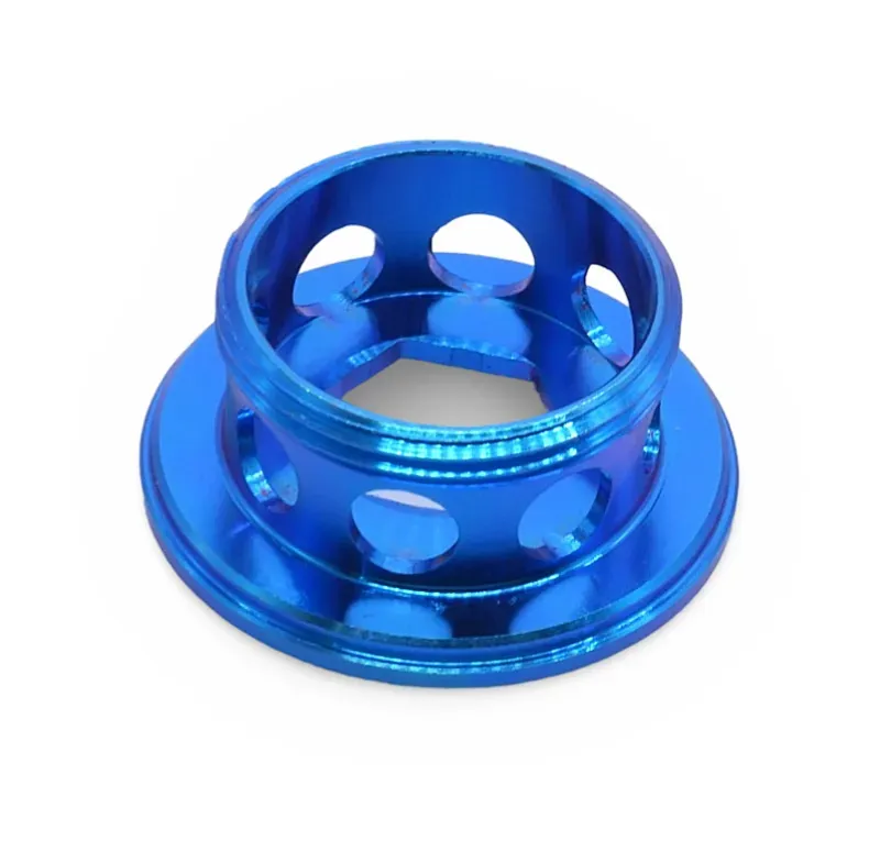 Framesandgear Titanium Crank Arm Cover Bolt for Shimano Cranks Blue-2