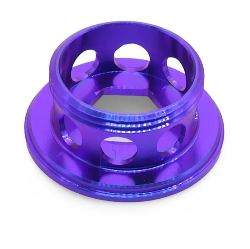 Framesandgear Titanium Crank Arm Cover Bolt for Shimano Cranks Blue Purple-2
