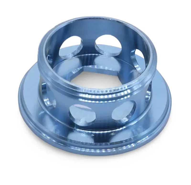 Framesandgear Titanium Crank Arm Cover Bolt for Shimano Cranks Clear Blue-2