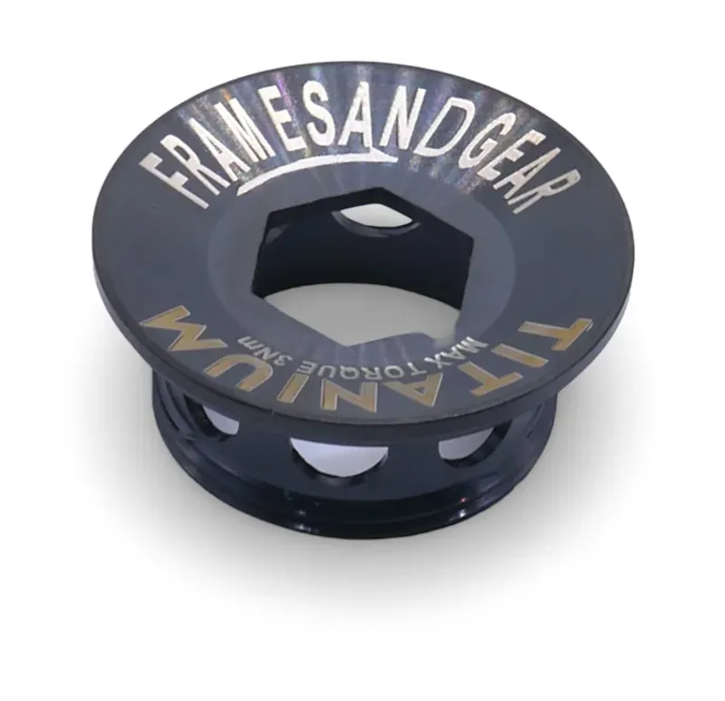 Framesandgear Titanium Crank Arm Cover Bolt for Shimano Cranks Smoke-1