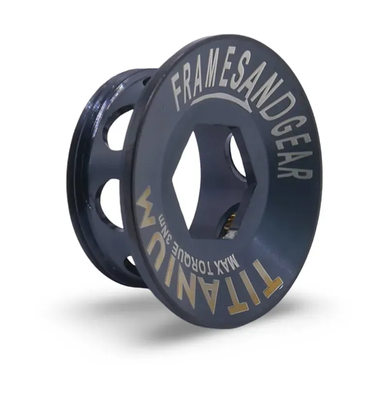 Framesandgear Titanium Crank Arm Cover Bolt for Shimano Cranks Smoke