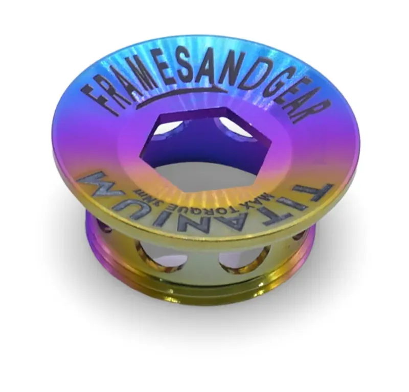 Framesandgear Titanium Crank Arm Cover Bolt for Shimano Cranks Trout-1