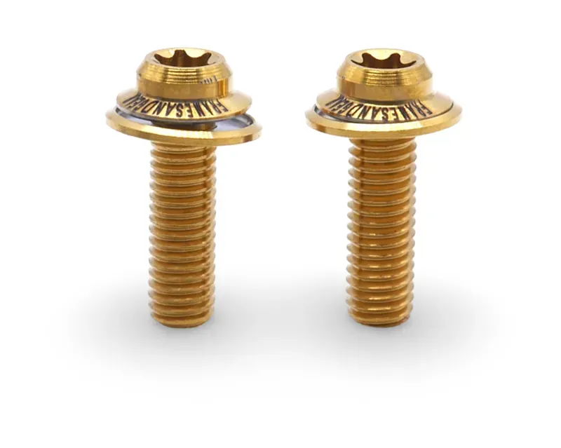 Framesandgear Titanium Disc Brake Caliper Bolts M5 Gold-1