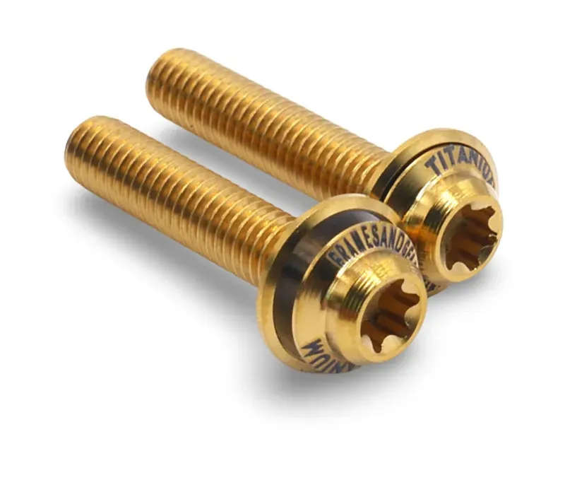 Framesandgear Titanium Disc Brake Caliper Bolts M5 Gold-3