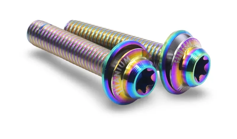 Framesandgear Titanium Disc Brake Caliper Bolts M5 Oil Slick-3