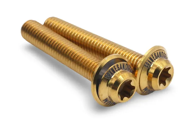 Framesandgear Titanium Disc Brake Caliper Bolts M5 Gold-4
