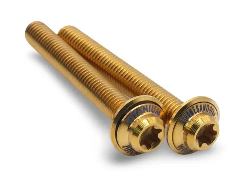 Framesandgear Titanium Disc Brake Caliper Bolts M5 Gold-6