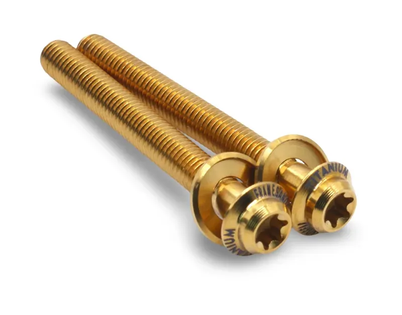 Framesandgear Titanium Disc Brake Caliper Bolts M5 Gold-7