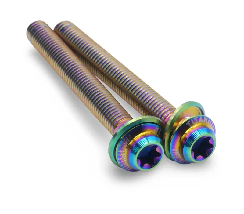 Framesandgear Titanium Disc Brake Caliper Bolts M5 Oil Slick-7