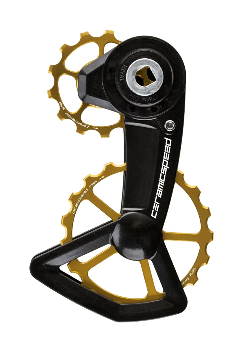 CeramicSpeed OSPW System Coated SRAM Rival Red Force Rival AXS XPLR Pulley Wheels Gold