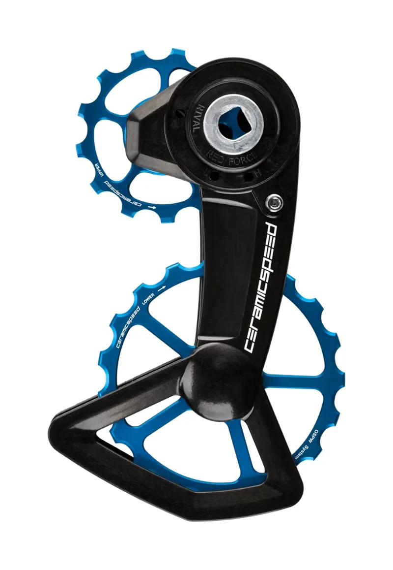 CeramicSpeed OSPW System Coated SRAM Rival Red Force Rival AXS XPLR Pulley Wheels Blue