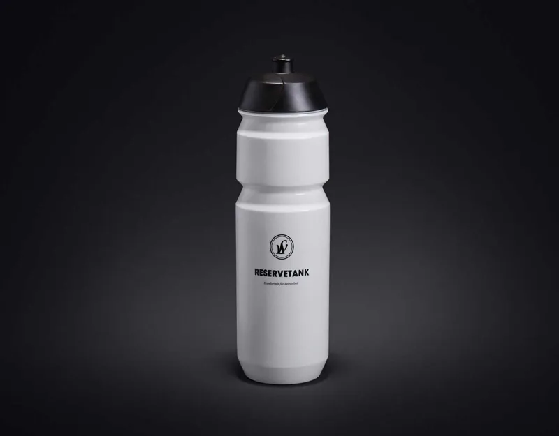 Lightweight ReseveTank Tacx Water Bottle White with Black Cap-1
