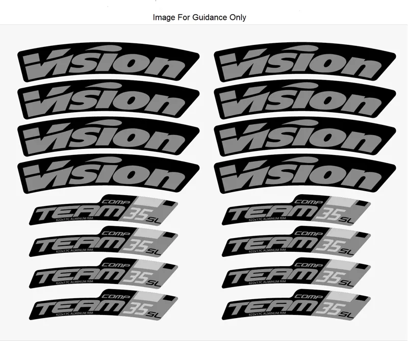 Vision Wheels Decal Set  For Team 35 Comp Rim Disc Brake Wheel ZJWH0609