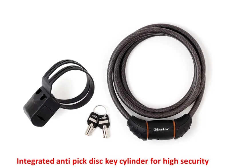 Master Lock Cycle Cable Key Lock 10mm X 1.8m 8130 Black