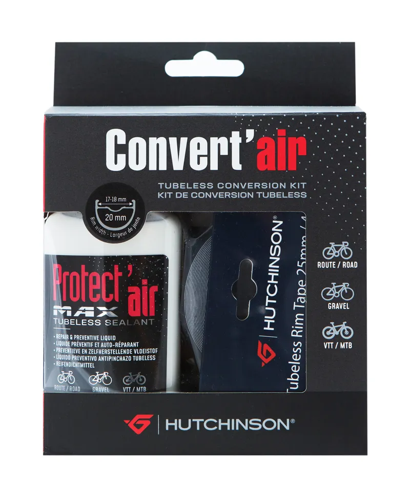 Hutchinson Tubeless Tyre Conversion Kit Rim Tape-Valves-Sealant-1