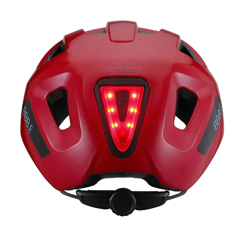 BBB Sonar Helmet With Rear LED Light BHE-171 Red 52-58cm Medium-5