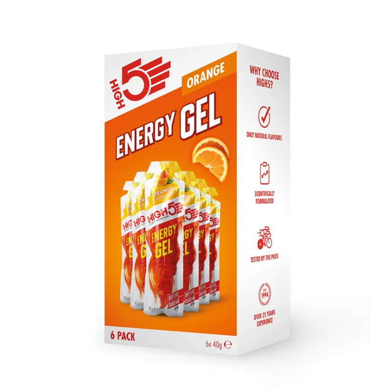 High5 Energy Gel x6 40g Various Flavours Vegan Friendly