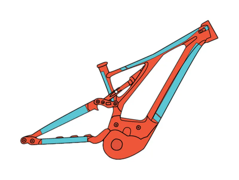 RideWrap Covered Protection eMTB Ebike Kit Vinyl Frame Matte Clear