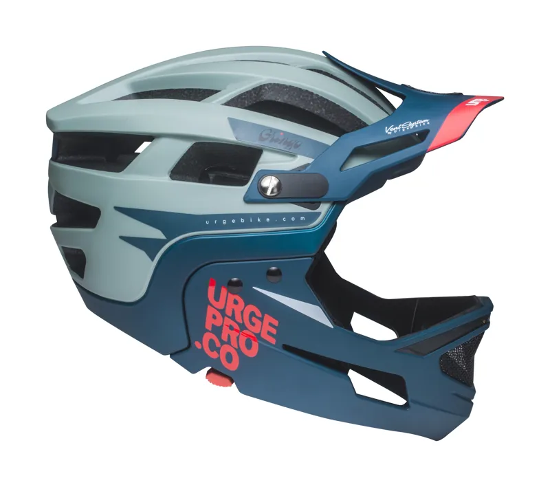 Urge Gringo De La Sierra Full Face MTB/Enduro Helmet Grey Blue S/M L/XL-1
