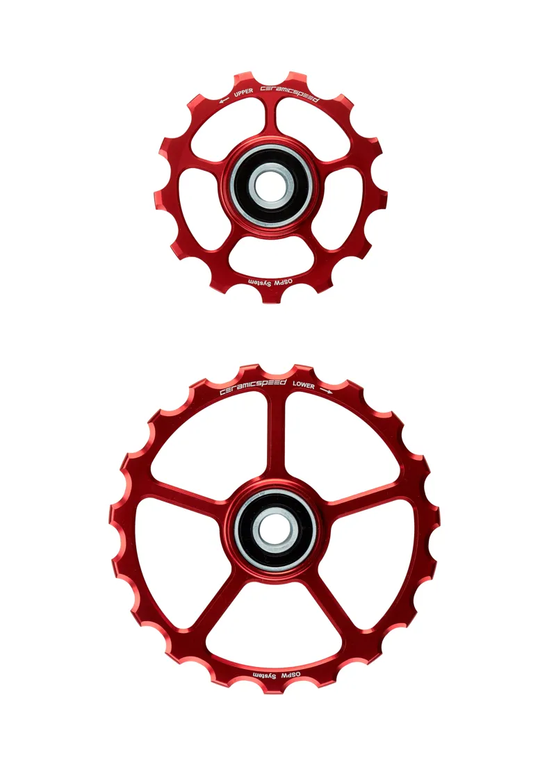 CeramicSpeed Oversized Pulley Wheels 13/19 tooth Red