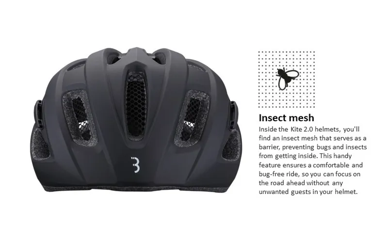 BBB Kite 2.0 Road/MTB/Gravel Bike Helmet Black BHE-29B-11