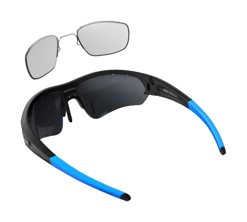 BBB Select Optic Sport Glasses Black Blue Tip Blue Lens-6