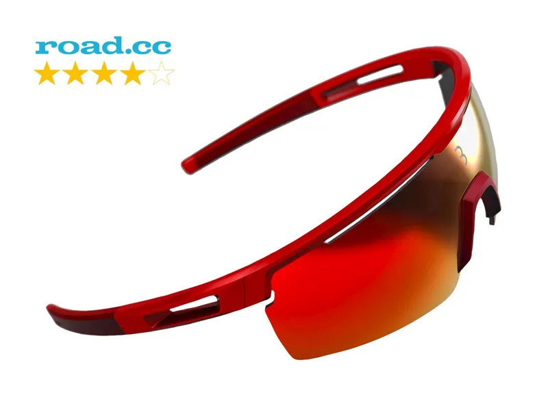 BBB Avenger Cycling Sport Glasses Red Black Tips Red MLC Lenses BSG-57