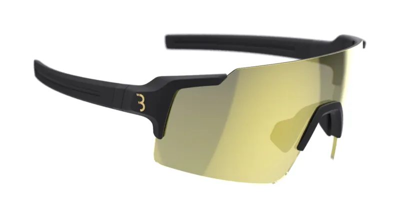 BBB FullView Photochromic Cycling Sport Glasses Black Gold MLC Lens BSG-70PH-1