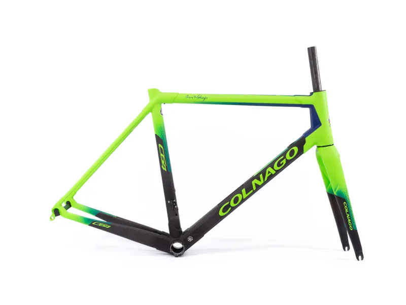 Colnago C64 2020 Carbon Road Frameset Custom Green Blue 54s