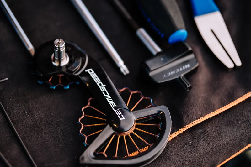 CeramicSpeed OSPW 3D Hollow Titanium Coated Oil Slick Shimano 9250/8150-2