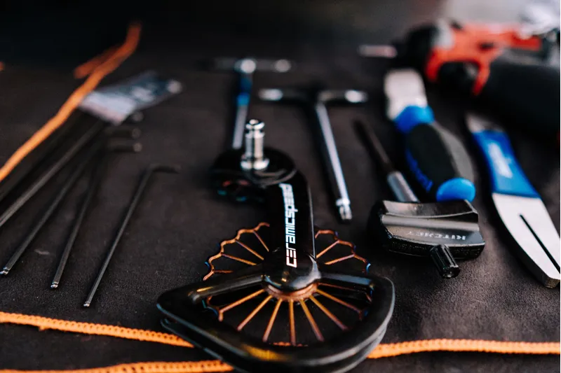 CeramicSpeed OSPW 3D Hollow Titanium Coated Oil Slick SRAM AXS XPLR-3