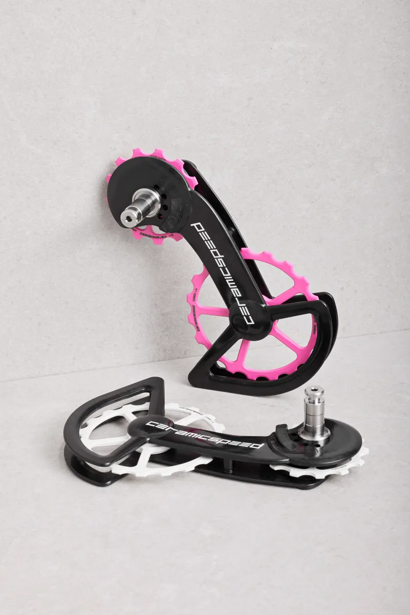 CeramicSpeed OSPW System Cerakote Coated Campag 12 Spd EPS Pulley Wheels Pink Limited Edition-1