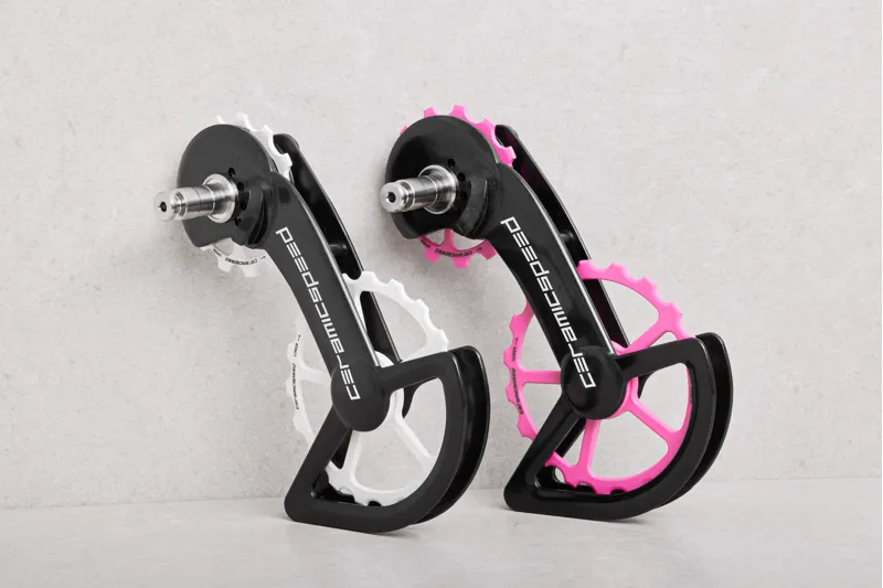 CeramicSpeed OSPW System Cerakote Coated Campag 12 Spd EPS Pulley Wheels Pink Limited Edition-2