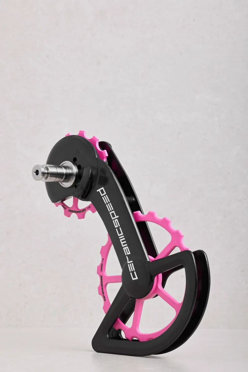 CeramicSpeed OSPW System Cerakote Coated Shimano 9100 and 8000 Pulley Wheels Pink  Limited Edition-3