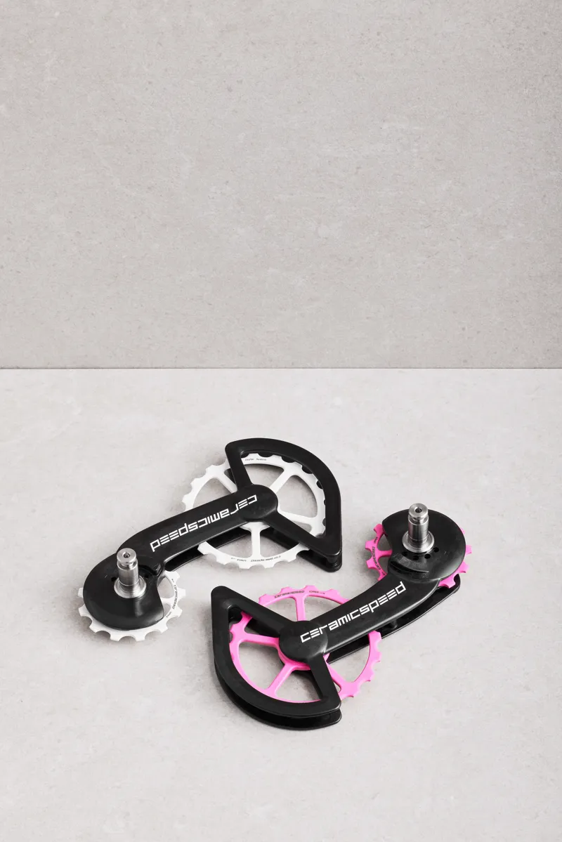 CeramicSpeed OSPW System Cerakote Coated Campag 12 Spd EPS Pulley Wheels Pink Limited Edition-10