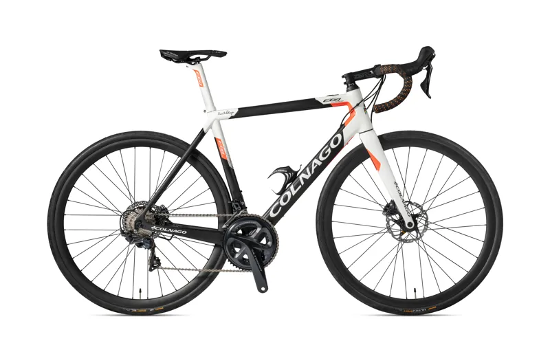 Colnago E64 Disc Complete Ebike Ultegra Black White Orange-2