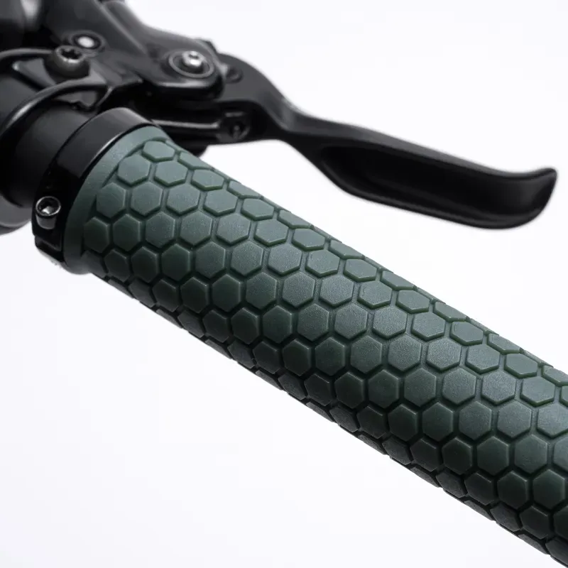 Fabric Honey Lock On MTB Handlebar Grips Dark Green FHG-01-3