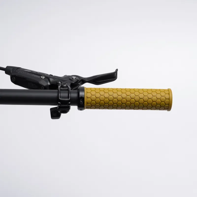 Fabric Honey Lock On MTB Handlebar Grips Dark Yellow FHG-01-2