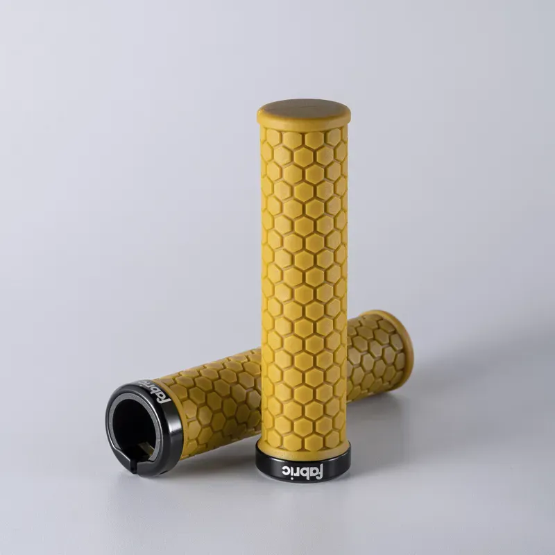 Fabric Honey Lock On MTB Handlebar Grips Dark Yellow FHG-01-1