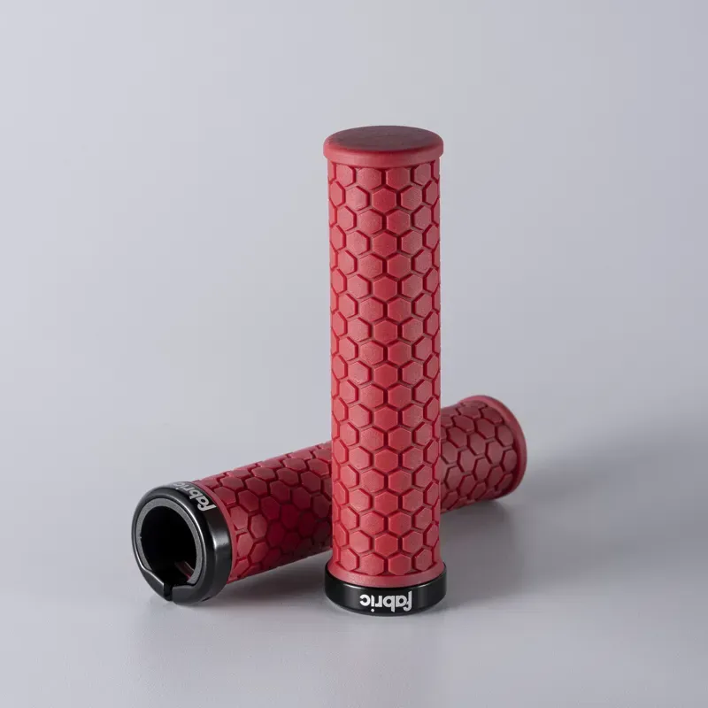 Fabric Honey Lock On MTB Handlebar Grips Red FHG-01-1