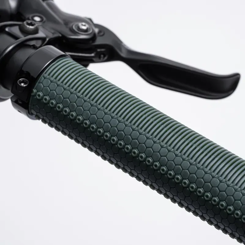 Fabric FunGuy Lock On MTB Handlebar Grips Dark Green FHG-02 -3