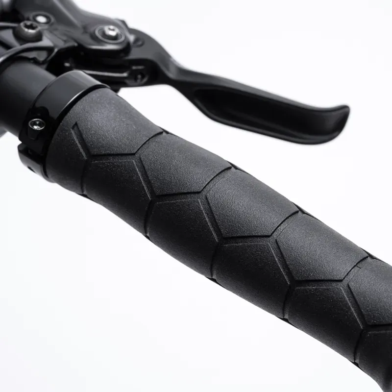 Fabric Semi Ergo Silicone Lock On MTB Handlebar Grips Black FHG-03-3