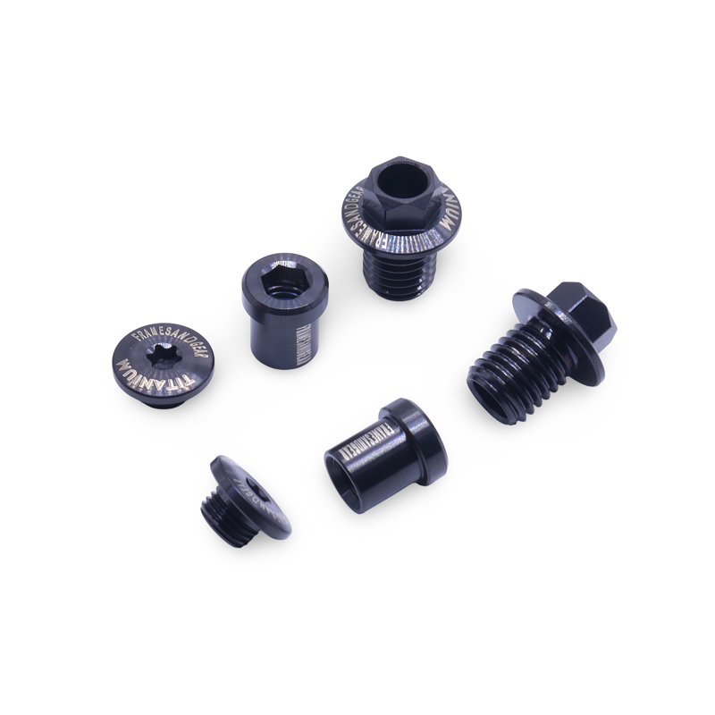 Framesandgear Titanium Full Replacement Bolt Kit For Shimano Dura Ace R9270 Black-1
