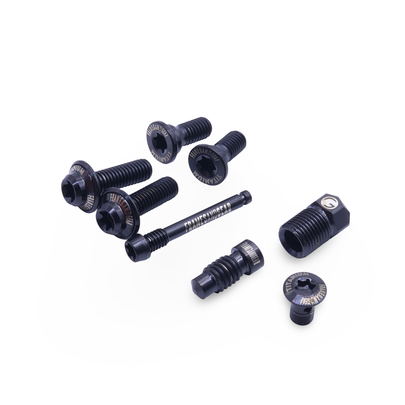 Framesandgear Titanium Full Replacement Bolt Kit For Shimano Dura Ace R9270 Black-2