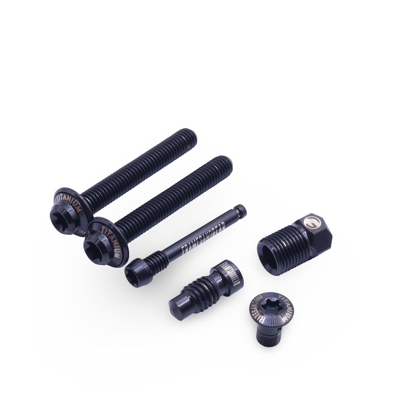 Framesandgear Titanium Full Replacement Bolt Kit For Shimano Dura Ace R9270 Black-3