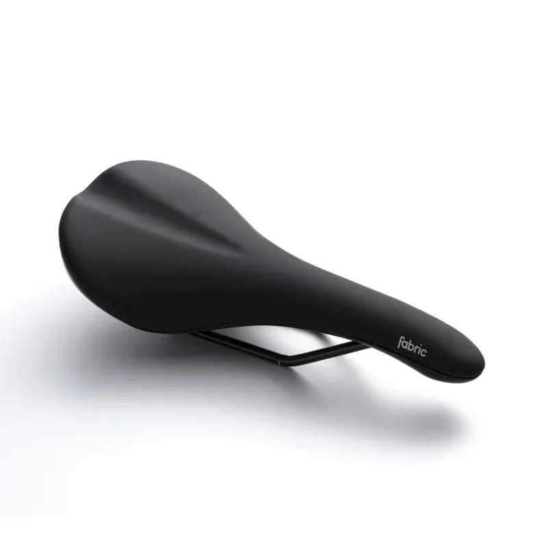 Fabric Scoop Sport Shallow Road Bike Saddle with Steel Rails Black FSD-12