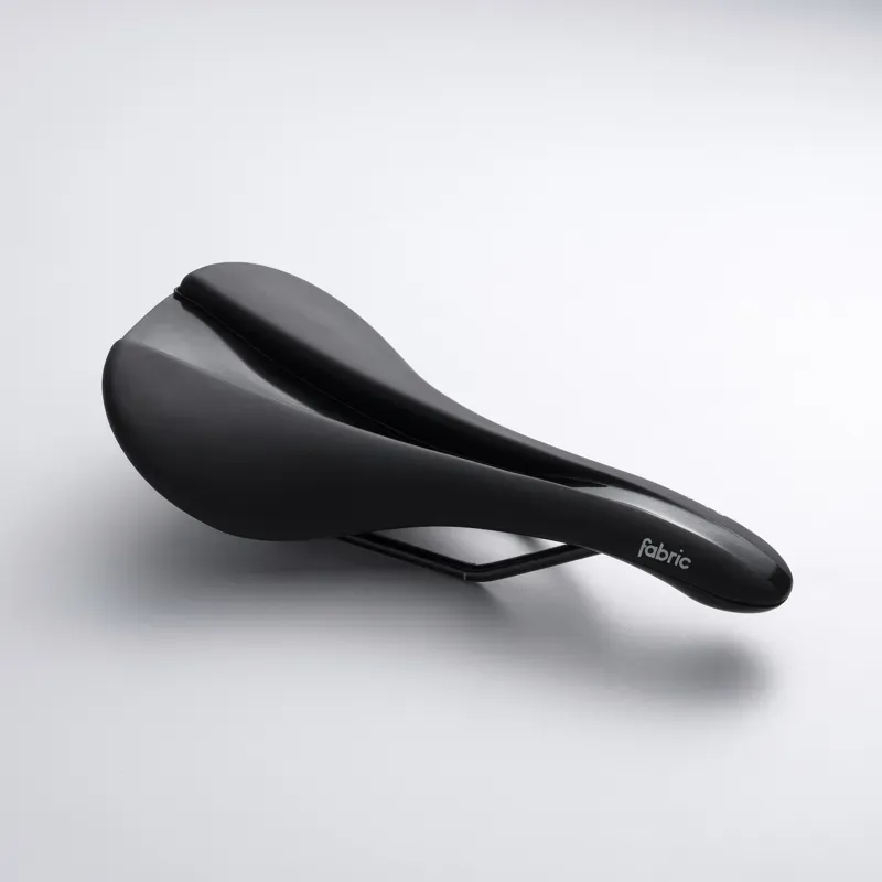 Fabric Line Sport Shallow Road Bike Saddle with Steel Rails Black FSD-21 -1